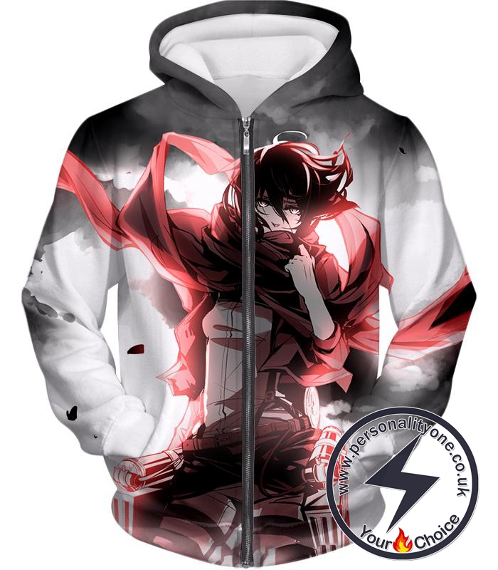 Attack on Titan Cool Survey Soldier Mikasa Ackerman Zip Up Hoodie